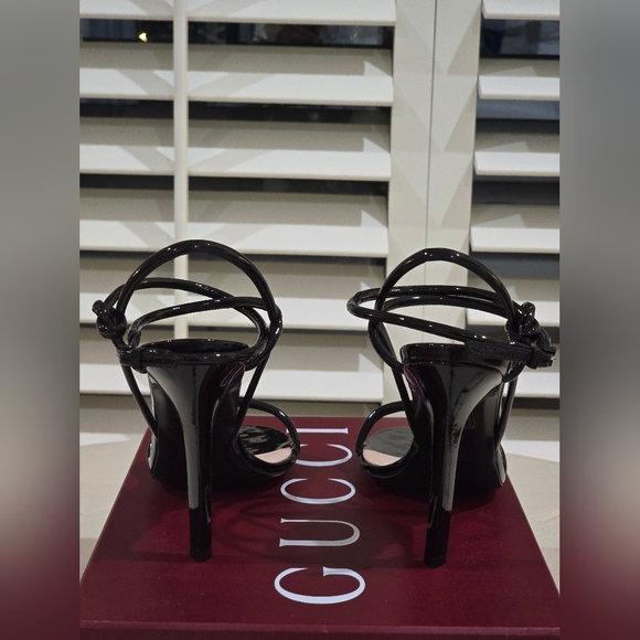 *NEW* Gucci Patent Leather Sandal Heels - Picture 7 of 14